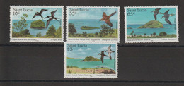 Sainte Lucie 1985 Oiseaux 759-62 4 Val ** MNH - St.Lucie (1979-...)