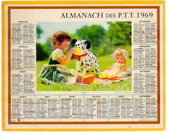 CALENDRIER GF 1969 - Jeux De La Dinette à La Campagne, Imprimerie Oberthur Rennes - Big : 1961-70