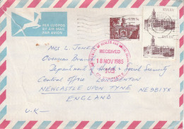 AFRIQUE DU SUD AFFRANCHISSEMENT COMPOSE SUR LETTRE POUR L'ANGLETERRE 1985 - Lettres & Documents