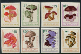 BULGARIA 1961 Fungi Imperforate MNH / **.  Michel 1271-78 - Neufs