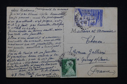 MONACO - Affranchissement De Monte Carlo En 1947 Sur Carte Postale Pour Epinay/ Seine - L 94058 - Storia Postale