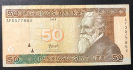 Lituania  Lietuvos 50 Litu 1998 Banconota Circolata Lotto.3411 - Lituania