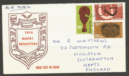 NEW ZEALAND. 1971. MAORI FDC. AIRMAIL TO SOUTHAMPTON. - Lettres & Documents