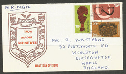 NEW ZEALAND. 1971. MAORI FDC. AIRMAIL TO SOUTHAMPTON. - Covers & Documents
