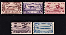 EGITTO 1933 AVIATION CONGRESS COMPLETE SET MH STAMPS MOUNTED MINT SUPERB SET - Unused Stamps