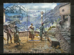 Festes Nadalenques Andorra, Escenes Popular NADAL 2018. Bloc-Feuillet Oblitéré 1 ère Qualité. Haute Faciale.AND.ESP - Used Stamps