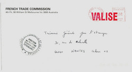 PARIS 12 Reuilly Lettre Entête French Trade Commission Melbourne AUSTRALIE EMA Griffe VALISE Ministère Finances Ob 1995 - Burgerlijke Brieven Zonder Portkosten