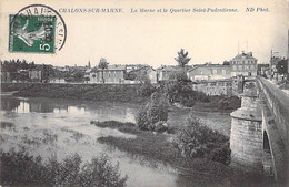 51 - CHALONS SUR MARNE : La Marne Et Le Quartier Saint Pudentienne - CPA - Marne - Châlons-sur-Marne