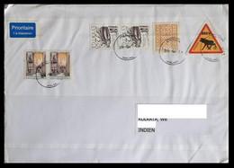 160.SWEDEN 2016 USED (02 DIFF) AIRMAIL COVER TO INDIA WITH (11) STAMPS. - Brieven En Documenten