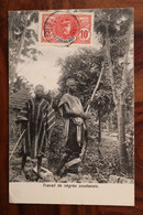 Haut Senegal Et Niger 1906 CPA Travail De Nègres Soudanais FRANCE Kayes Cover Colonie Belgique AOF 10c - Lettres & Documents