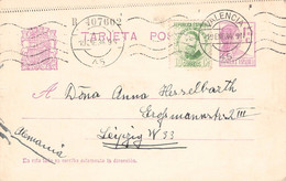 SPAIN - TARJETA POSTAL 1934 > LEIPZIG/DE /QE61 - 1931-....