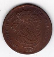 LEOPOLD II - 2 Centimes 1870   *variété " Grosse Crinière "* - 2 Cent
