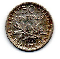 50 Centimes 1909 TB+ - Other & Unclassified