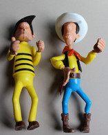 1984 Lucky Luke Dalton 2 Grandes Figurines Articulées Démontables Dargaud - Figurines En Plastique