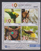 Colombia (2020) Block  /  Fauna - Birds - Oiseaux - Vogel - Indonesia Relationship - Altri