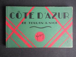 CARNET 13 CP FRANCE (V2102) COTE D'AZUR De TOULON à NICE (21 Vues) Série I - Lots, Séries, Collections