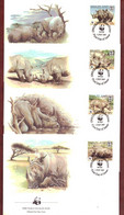Swaziland 528 T/m 531 FDC WWF WNF (1987) - Swaziland (1968-...)