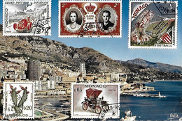 MONACO - La Principauté Monte CARLO Vu Du Rocher - Cad 17 8 1967  Cagnes Sur Mer - Procédé Impression Mexichrome - Cartas & Documentos