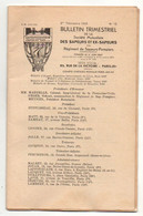Bulletin Trimestriel N°15 De La Société Mutualiste Des Sapeurs Et Ex-Sapeurs Du Régiment De Sapeurs-Pompiers De 1949 - Pompiers