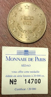 93 AULNAY SOUS BOIS L'EURO VAUT 6,55957 MDP 1998 MÉDAILLE SOUVENIR MONNAIE DE PARIS JETON TOURISTIQUE MEDALS COIN TOKENS - Zonder Datum