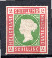 HELIGOLAND - (Colonie Britannique) - 1867 - N° 3 - 2 S. Carmin Et Vert - (Victoria) - Heligoland (1867-1890)