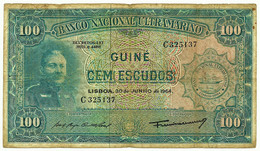 Guiné-Bissau - 100 Escudos - 30.06.1964 - P 41 - Sign Varieties - João Teixeira Pinto - PORTUGAL - Guinee-Bissau