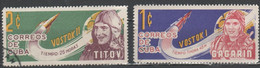 CUBA - 2 Stamps - VOSTOK 1 E 2 - Gagarin E Titov - Usati, Used - Amérique Du Nord
