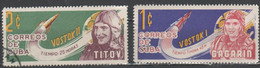 CUBA - 2 Stamps - VOSTOK 1 E 2 - Gagarin E Titov - Usati, Used - North  America