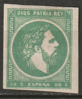 Spain 1875 Sc X6a  Carlist MNG Blue Green - Carlists