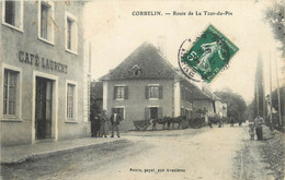 / CPA FRANCE 38 "Corbelin, Route De La Tour Du Pin" - Corbelin