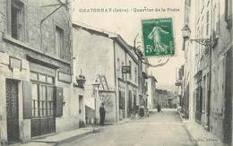 / CPA FRANCE 38 "Chatonnay, Quartier De La Poste" - Châtonnay