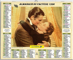 CALENDRIER GF 1996 - Film C. Gable/V. Leigh, Cléopâtre Taylor/Burton, Imprimeur Oberthur Rennes (calendrier Double) - Tamaño Grande : 1991-00