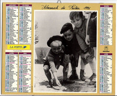 CALENDRIER GF 1996 - Jeux De Billes, La Classe Des Filles, Imprimeur Oberthur Rennes (calendrier Double) - Formato Grande : 1991-00