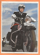 BELLE ILLUSTRATION DATÉE DE 1959 - 14,5 X 20,5 Cm - MOTARD DE GENDARMERIE MOTO BSA - GENDARME SUR UNE MOTO BSA - Police & Gendarmerie