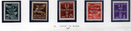 ZARA OCCUPAZIONE TEDESCA GERMAN OCCUPATION 1943 POSTA AEREA AIR MAIL SERIE 5 VARIETÀ D ROTTA VARIETY MNH FIRMATA SIGNED - Deutsche Bes.: Zara