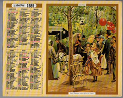 CALENDRIER GF 1989 - Reproduction De 1889, Imprimeur Oberthur Rennes (calendrier Double) - Formato Grande : 1981-90