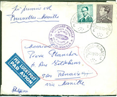1ère Liaison Aérienne Bruxelles Manilla 8-11-1970 Sabena  - Bestemming Ronse Renaix - Autres & Non Classés