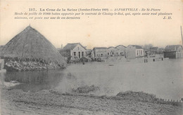 94-ALFORVILLE- ILE ST-PIERRE- LE CRUE JANVIER FEVRIER 1910- MEULE DE PAILLE DE 16000 BOTTES APPORTEE PAR LE COURANT... - Alfortville