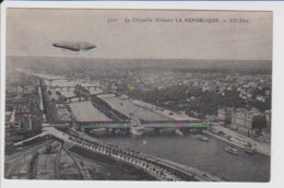 - AVIATION MILITAIRE - DIRIGEABLES – Le Dirigeable Militaire LA REPUBLIQUE Au Dessus De Paris (1908/1909) - Airships
