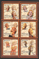 Mozambique 2002 Marilyn Monroe - 6 IMPERFORATE MS MNH - Attori