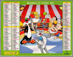 CALENDRIER GF 2001 - Bugs Bunny, Imprimeur Oberthur Rennes (calendrier Double) - Grand Format : 2001-...