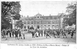 94-BRY-SUR-MARNE- INSTITUTION CH.LALWER, FONDEE EN 18126- CHÂTEAU DE BRY, LA COUR DE RECREATION - Bry Sur Marne