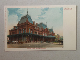 Delcampe - Canada 90 Montreal Grand Trunk Railway Station La gare Stazione Ferroviaria Bahnhof 5213 Montreal Import Co No. 152 - Montreal
