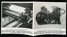 ► MACHINE TYPOGRAPHIQUE  - Typographe Sur Presse à épreuves Edition Livre  - Début XXe Coupure De Presse (Encadré Photo) - Maschinen