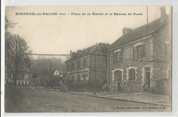 60 Oise Bonneuil En Valois Place De La Mairie Et Le Bureau De Poste Ed Photo Nudson - Other & Unclassified