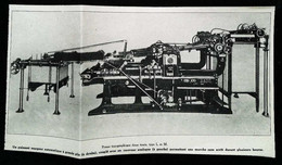 ► MACHINE TYPOGRAPHIQUE  - Presse L & M ( L Et M) Epreuves Edition Livre  - Début XXe Coupure De Presse (Encadré Photo) - Tools