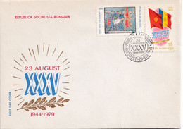A2664- XXXV, 23 August 1944-1979, Republica Socialista Romania, Bucuresti 1979  FDC - FDC