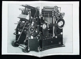 ► MACHINE  ROTATIVE - Presse "F.L. Et SOMUA " à  Edition Livre (recto Verso) Début XXe Coupure De Presse (Encadré Photo) - Maschinen