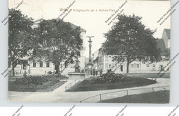 0-6518 WEIDA, Wilhelm-Platz, Denkmal, Belebte Szene, Bahnpost - Weida