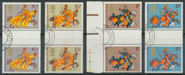 GB 1974, Medieval Warriors Set (4 V.) Superb USED GUTTERPAIRS (LP, SG No Price) - Used Stamps